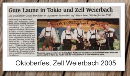 Oktoberfest Zell Weierbach 2005