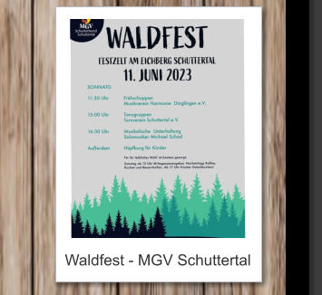 Waldfest - MGV Schuttertal