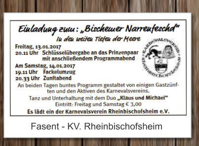 Fasent - KV. Rheinbischofsheim