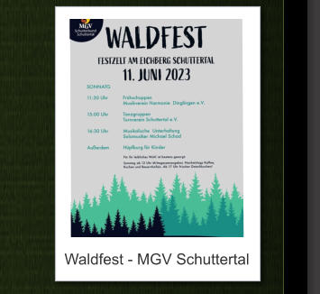 Waldfest - MGV Schuttertal