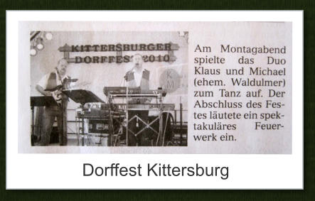 Dorffest Kittersburg