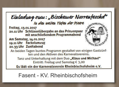 Fasent - KV. Rheinbischofsheim