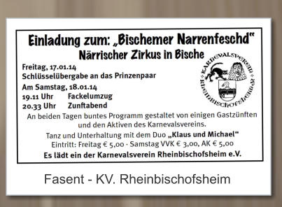 Fasent - KV. Rheinbischofsheim