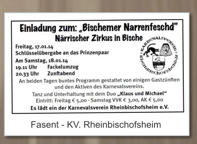Fasent - KV. Rheinbischofsheim